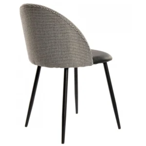 mobiliario-contract-silla etna metal negro tapizado pata de gallo y similpiel negra 4 3